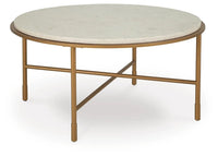 Alben Coffee Table;Antique Gold