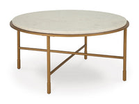 Alben Coffee Table;Antique Gold
