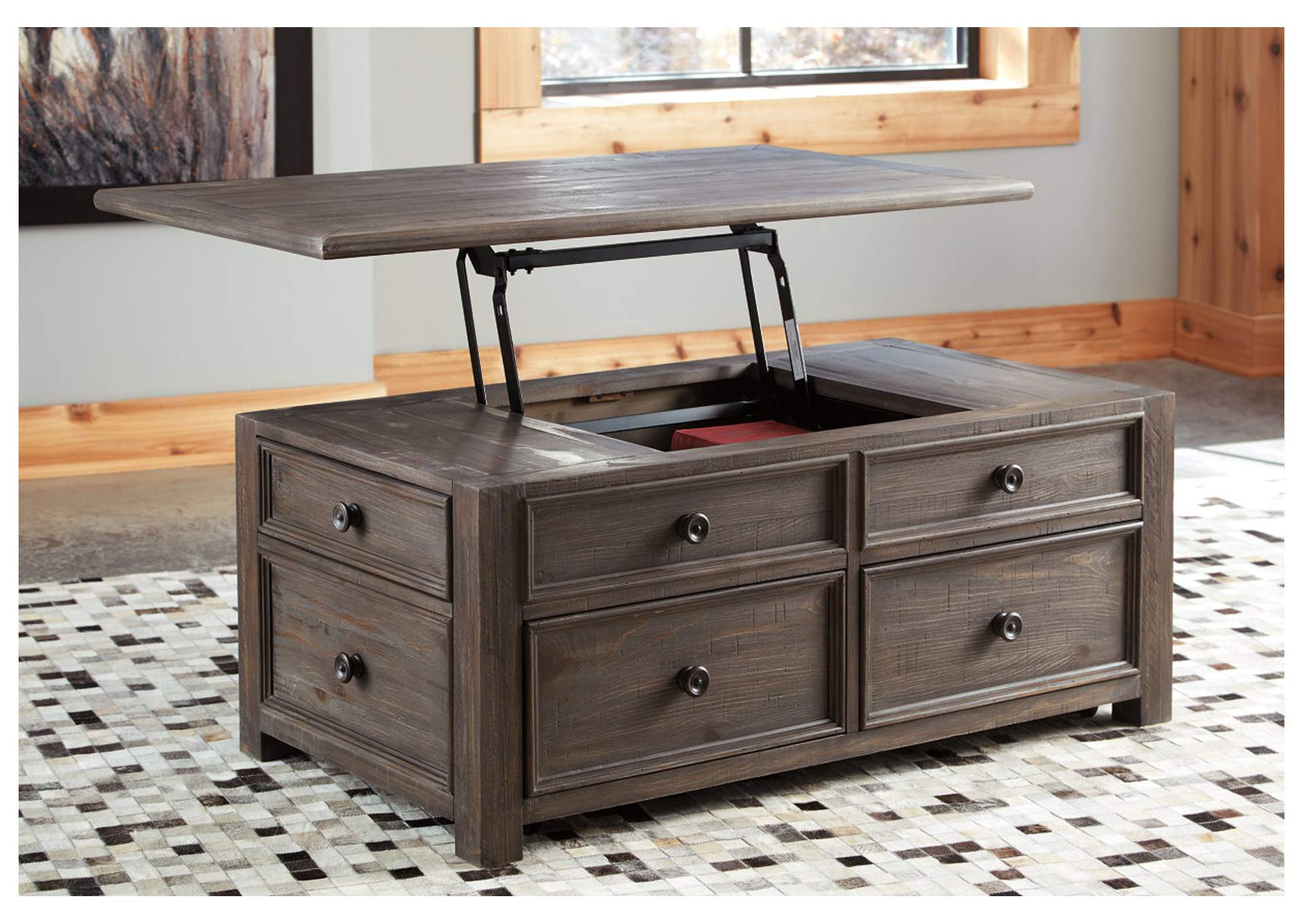 Wyndahl Coffee Table with Lift Top - Ashley Furniture - Brunei