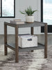 Kallenny End Table; Brown/Gray