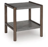 Kallenny End Table; Brown/Gray