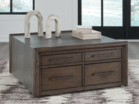 Kallenny  Square Cocktail Table; Brown/Gray