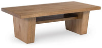 Kristiland Rectangular Cocktail Table;Light Brown