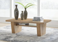 Kristiland Rectangular Cocktail Table;Light Brown