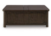 Breckington Coffee Table With Storage;Dark Brown