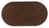 Korestone Oval Cocktail Table;Dark Brown