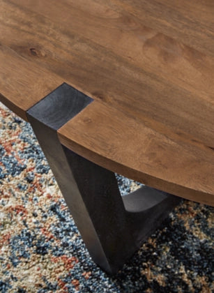 Hanneforth Coffee Table;Brown/Black