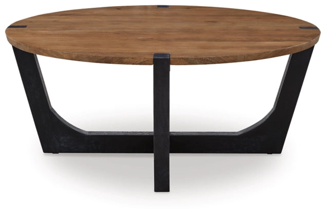 Hanneforth Coffee Table;Brown/Black