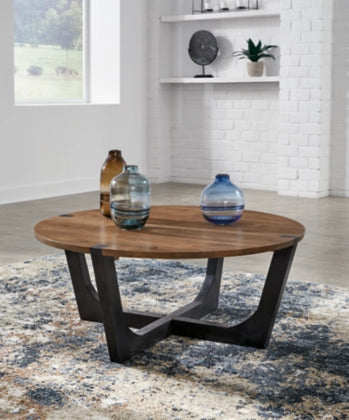 Hanneforth Coffee Table;Brown/Black