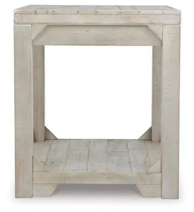 Fregine Rectangular End Table;Whitewash