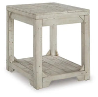 Fregine Rectangular End Table;Whitewash