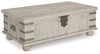 Carynhurst Lift-Top Coffee Table; White Wash/Gray