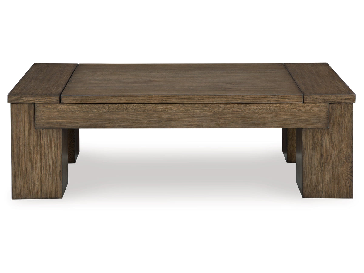 Rosswain Lift-Top Coffee Table;WARM BROWN