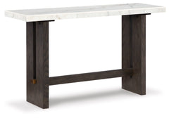 Burkhaus Sofa Table;White/Dark Brown