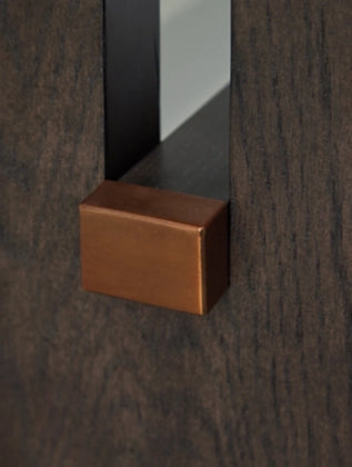 Burkhaus Sofa Table;White/Dark Brown