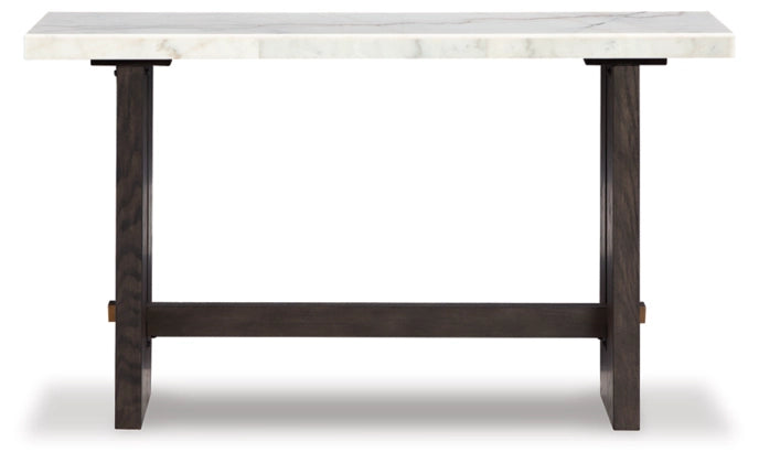 Burkhaus Sofa Table;White/Dark Brown
