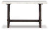 Burkhaus Sofa Table;White/Dark Brown