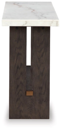 Burkhaus Sofa Table;White/Dark Brown