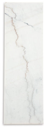 Burkhaus Sofa Table;White/Dark Brown