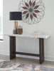 Burkhaus Sofa Table;White/Dark Brown