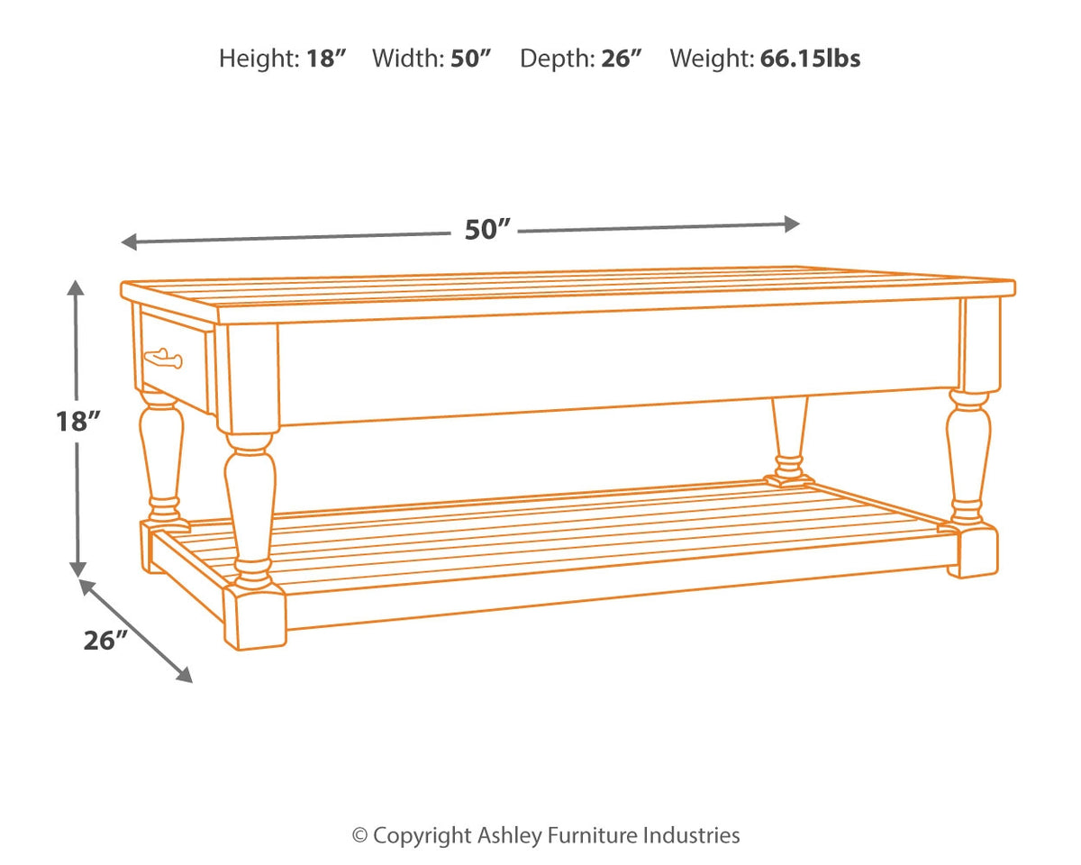 Shawnalore Coffee Table - Ashley Furniture - Brunei
