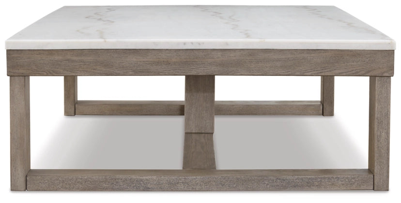 Loyaska Rectangular Cocktail Table;Brown/Ivory
