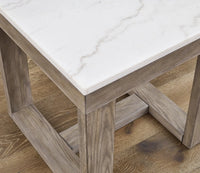 Loyaska Square End Table;Brown/Ivory