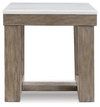 Loyaska Square End Table;Brown/Ivory