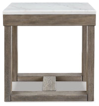 Loyaska Square End Table;Brown/Ivory