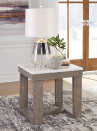 Loyaska Square End Table;Brown/Ivory