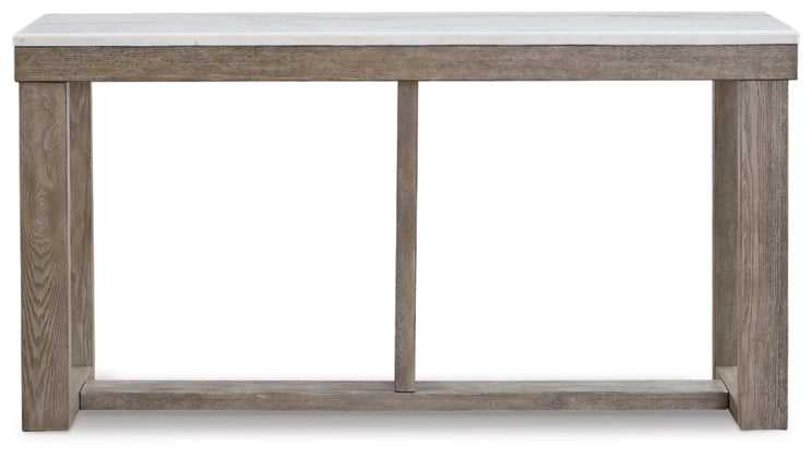 Loyaska Sofa Table;Brown/Ivory