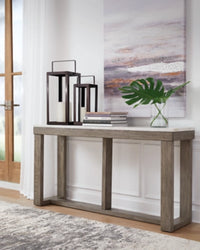 Loyaska Sofa Table;Brown/Ivory