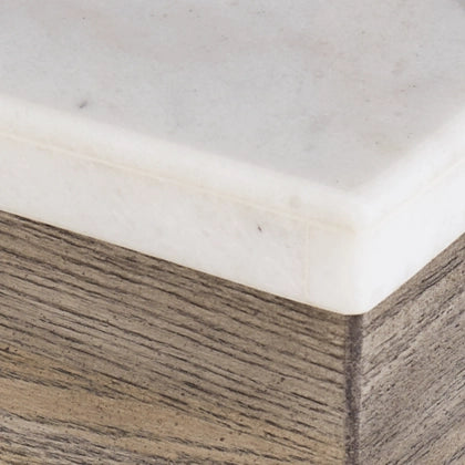 Loyaska Square End Table;Brown/Ivory