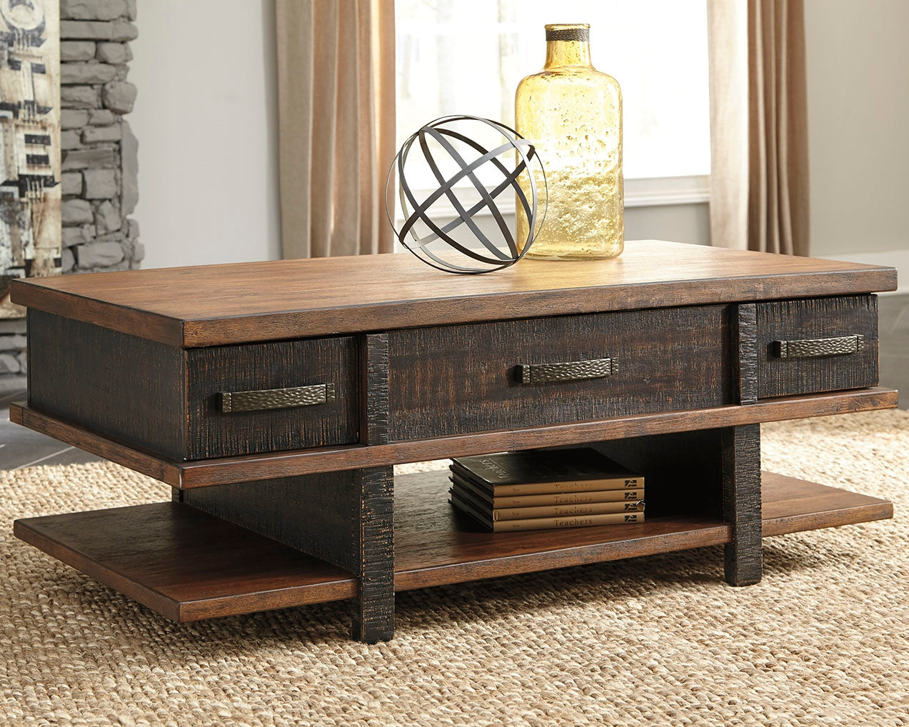 Stanah Coffee Table with Lift Top - Ashley Furniture - Brunei