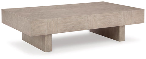 Jorlaina Rectangular Cocktail Table; Light Grayish Brown