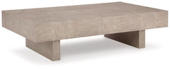 Jorlaina Rectangular Cocktail Table; Light Grayish Brown