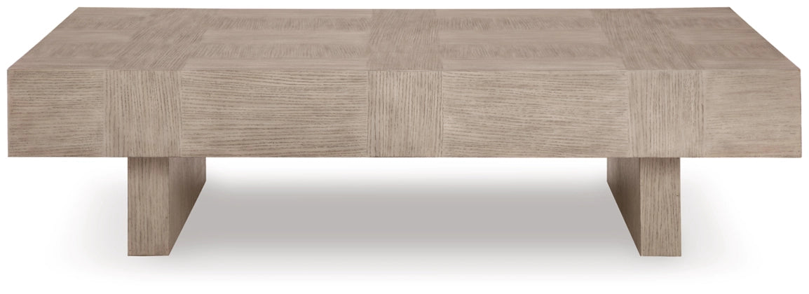Jorlaina Rectangular Cocktail Table; Light Grayish Brown