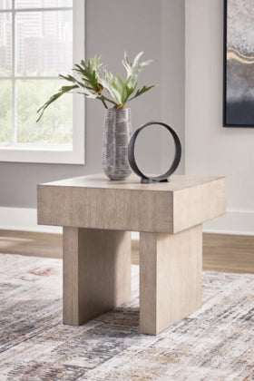Jorlaina Square End Table;Light Grayish Brown