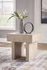 Jorlaina Square End Table;Light Grayish Brown