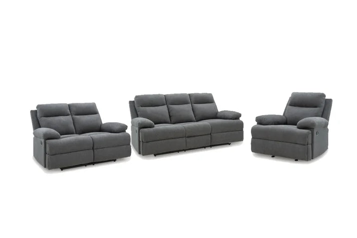 Tarrant Recliner Sofa Set;Charcoal