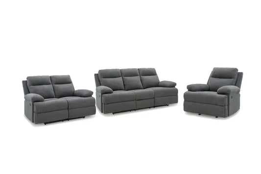 Tarrant Recliner Sofa Set;Charcoal