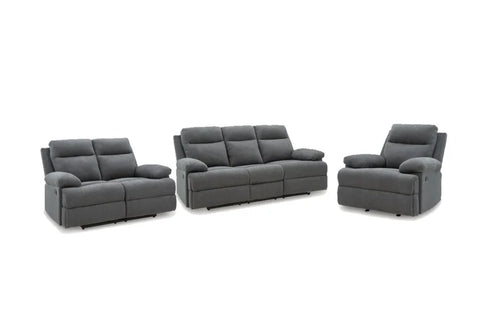 Tarrant Recliner Sofa Set;Charcoal