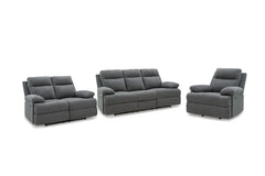 Tarrant Recliner Sofa Set;Charcoal