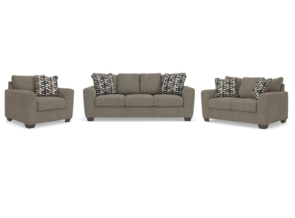 Triston-Peaks sofa set;Suede