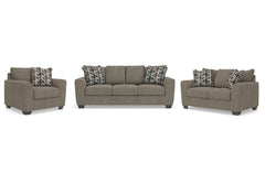 Triston-Peaks sofa set;Suede