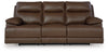 VonRyan PWR REC Sofa with ADJ Headrest;Tobacco