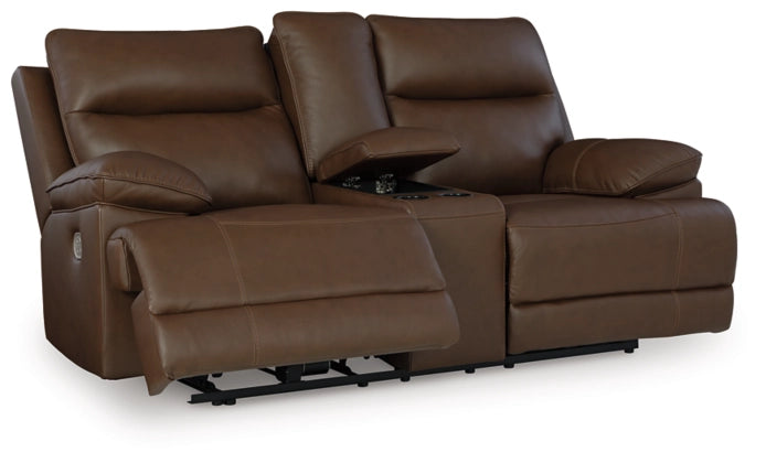 VonRyan PWR REC Loveseat/CON/ADJ HDRST;Tabacco