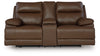 VonRyan PWR REC Loveseat/CON/ADJ HDRST;Tabacco