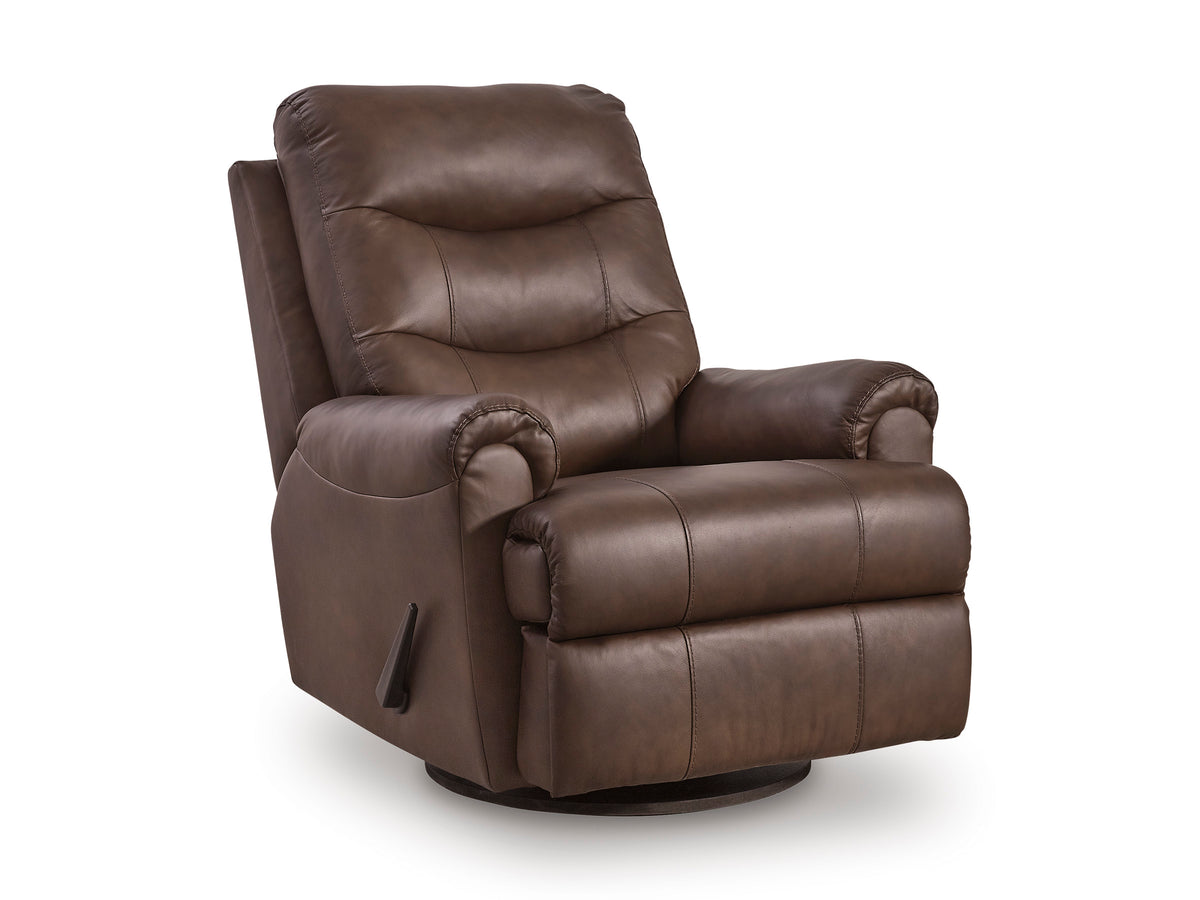 Dolinger Swivel Glider Recliner;Espresso