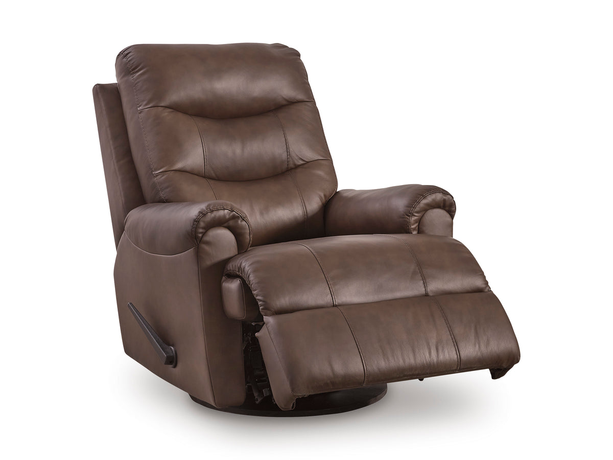 Dolinger Swivel Glider Recliner;Espresso